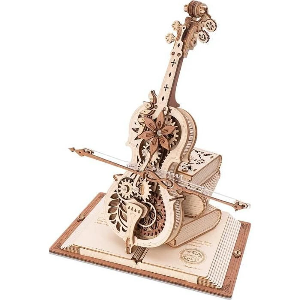 ROKR Magic Cello Mechanical Music Box AMK63 - 3D Puzzle (199 Pieces)