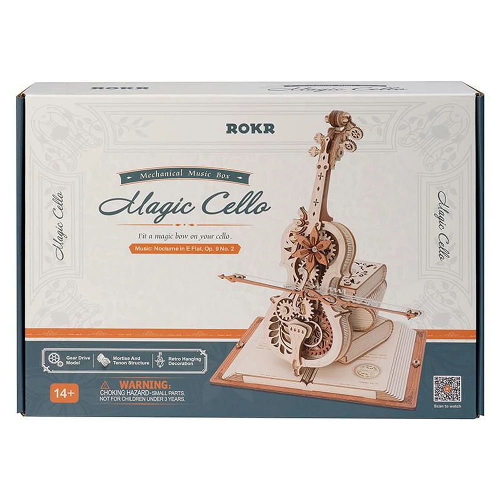 ROKR Magic Cello Mechanical Music Box AMK63 - 3D Puzzle (199 Pieces)