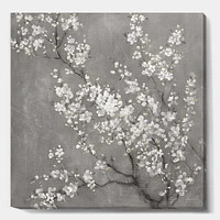 Designart White Cherry Blossoms II Canvas Wall Art