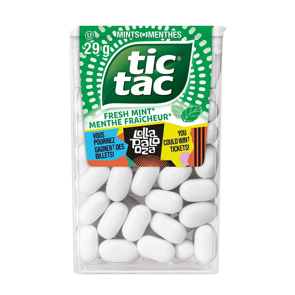 TIC TAC® Mints,  Fresh Mint, Mint Candy, 60 pills, 29g