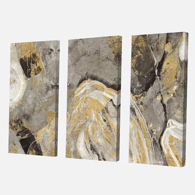 Designart Painted Gold Stone Canvas Wall Art