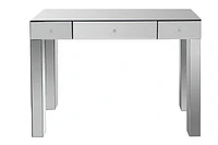 Elegant Mirrored 3-Drawer Console Table with Sophisticated Silver Finish – Chic, functional, entrance table.