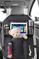 AUTO DRIVE Backseat Organizer with Kick Mat and Tablet Holder Tissue holder Included, 18.1 in. W x 25.5 in. H