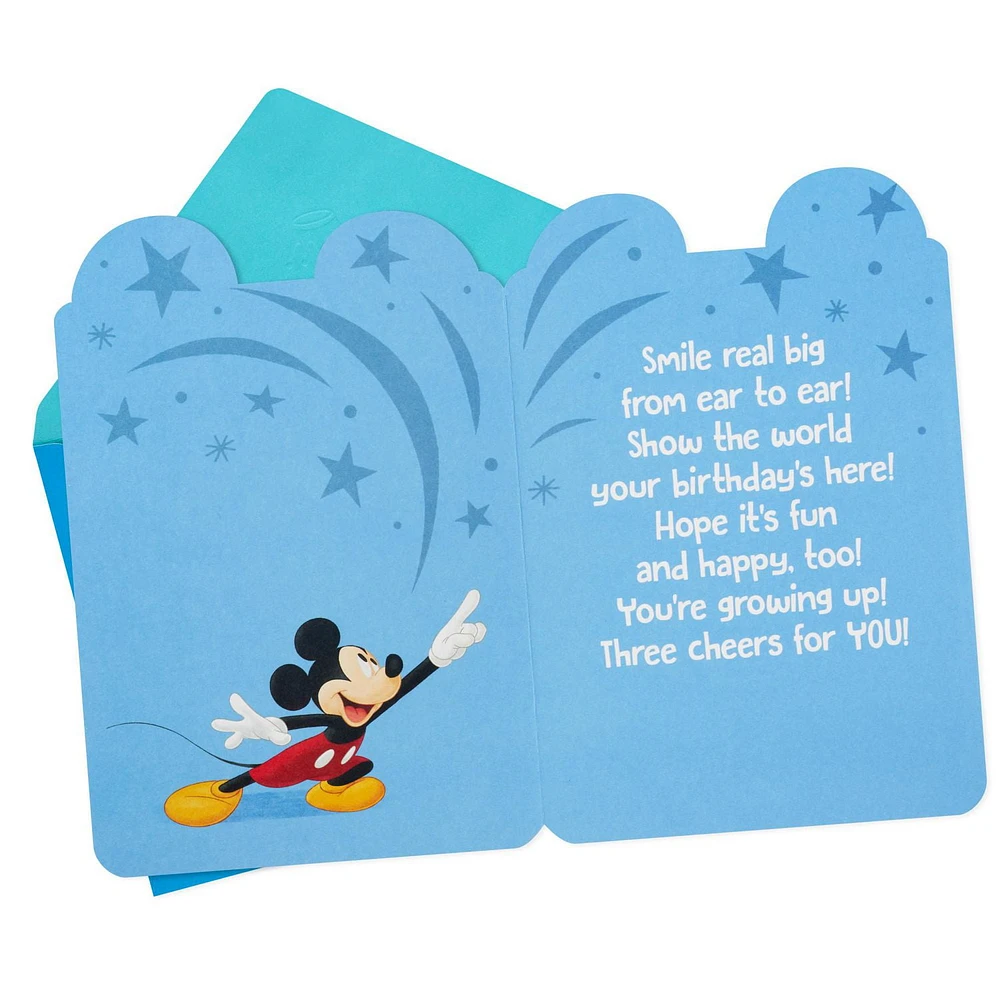 Hallmark Disney Mickey Mouse Birthday Card for Kids