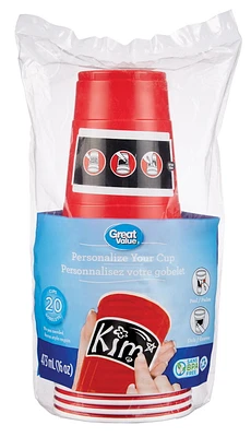Great Value Etch-It Disposable Cups