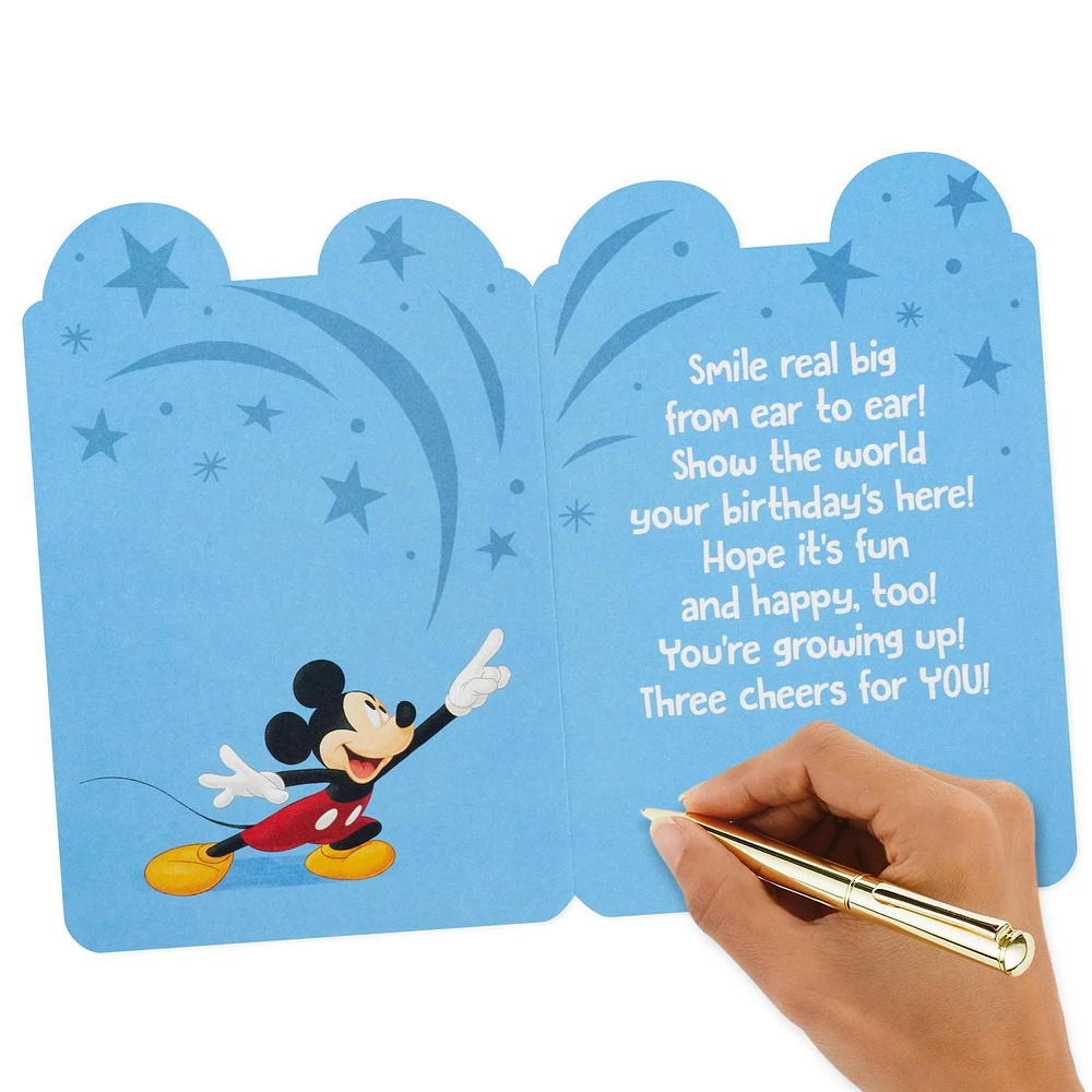 Hallmark Disney Mickey Mouse Birthday Card for Kids