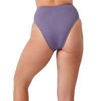 Captiva Flirtt Bas de bikini texturé taille haute pour femme