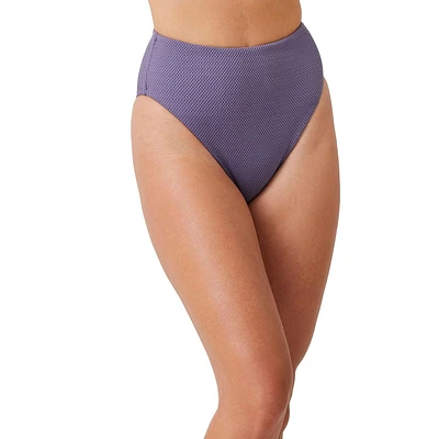 Captiva Flirtt Bas de bikini texturé taille haute pour femme