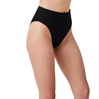 Captiva Flirtt Bas de bikini texturé taille haute pour femme