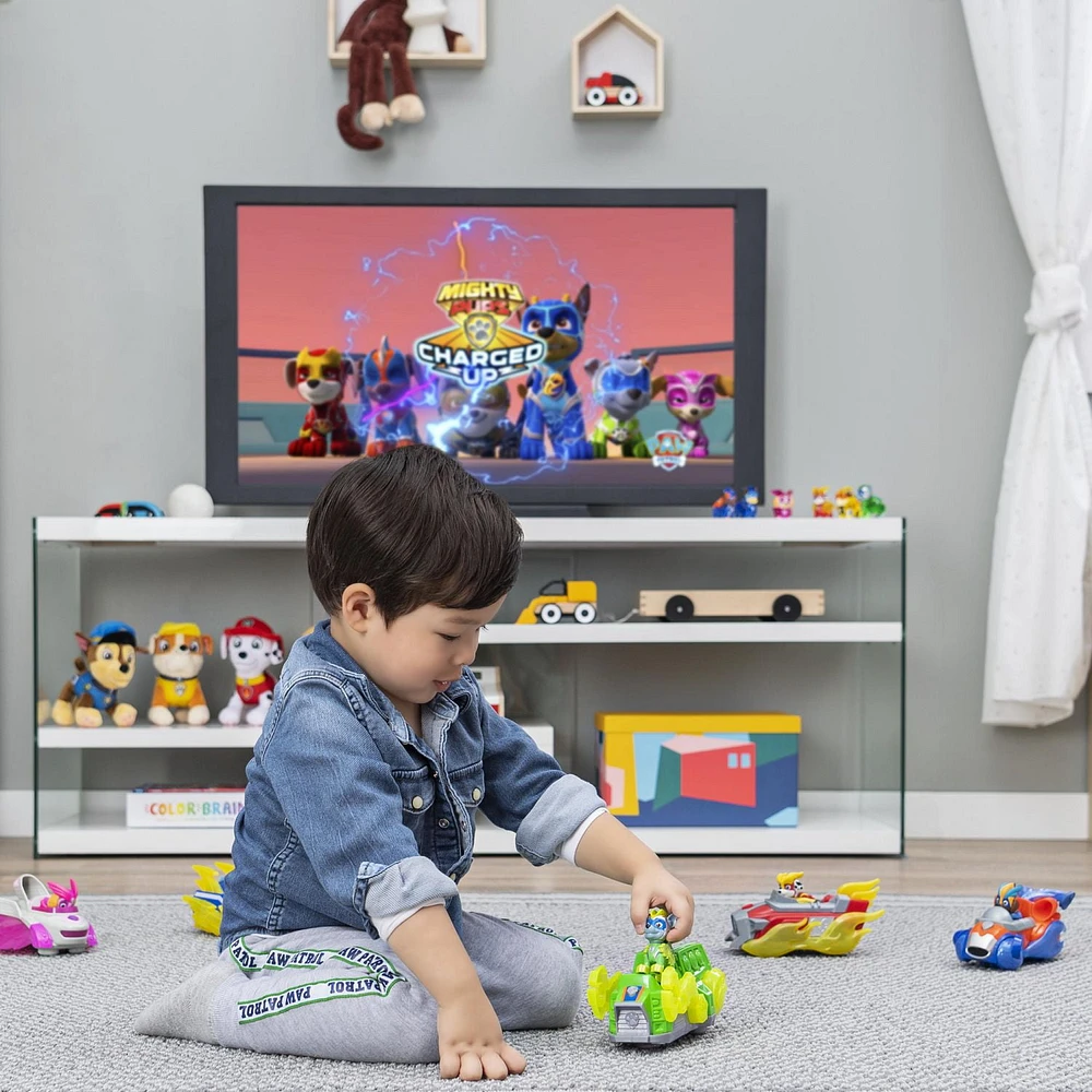 PAW Patrol, Mighty Pups Charged Up Rocky’s Deluxe Vehicle with Lights and Sounds