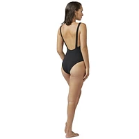 Captiva Maillot de bain une pièce côtelé à col dégagé pour femme