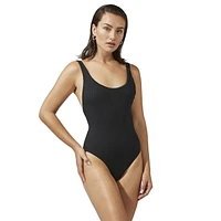 Captiva Maillot de bain une pièce côtelé à col dégagé pour femme