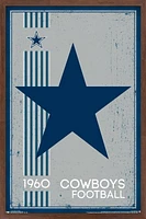 NFL Dallas Cowboys - Retro Logo 14 Wall Poster, 22.375" x 34" Framed