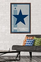 NFL Dallas Cowboys - Retro Logo 14 Wall Poster, 22.375" x 34" Framed