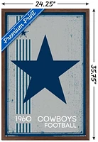 NFL Dallas Cowboys - Retro Logo 14 Wall Poster, 22.375" x 34" Framed