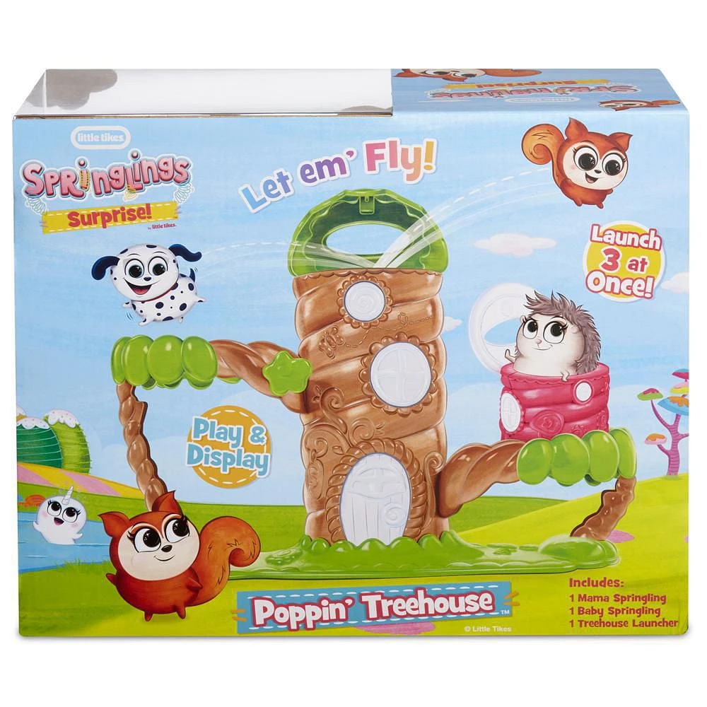 Little Tikes Springlings Surprise Poppin' Treehouse Set with Two Plush Pets