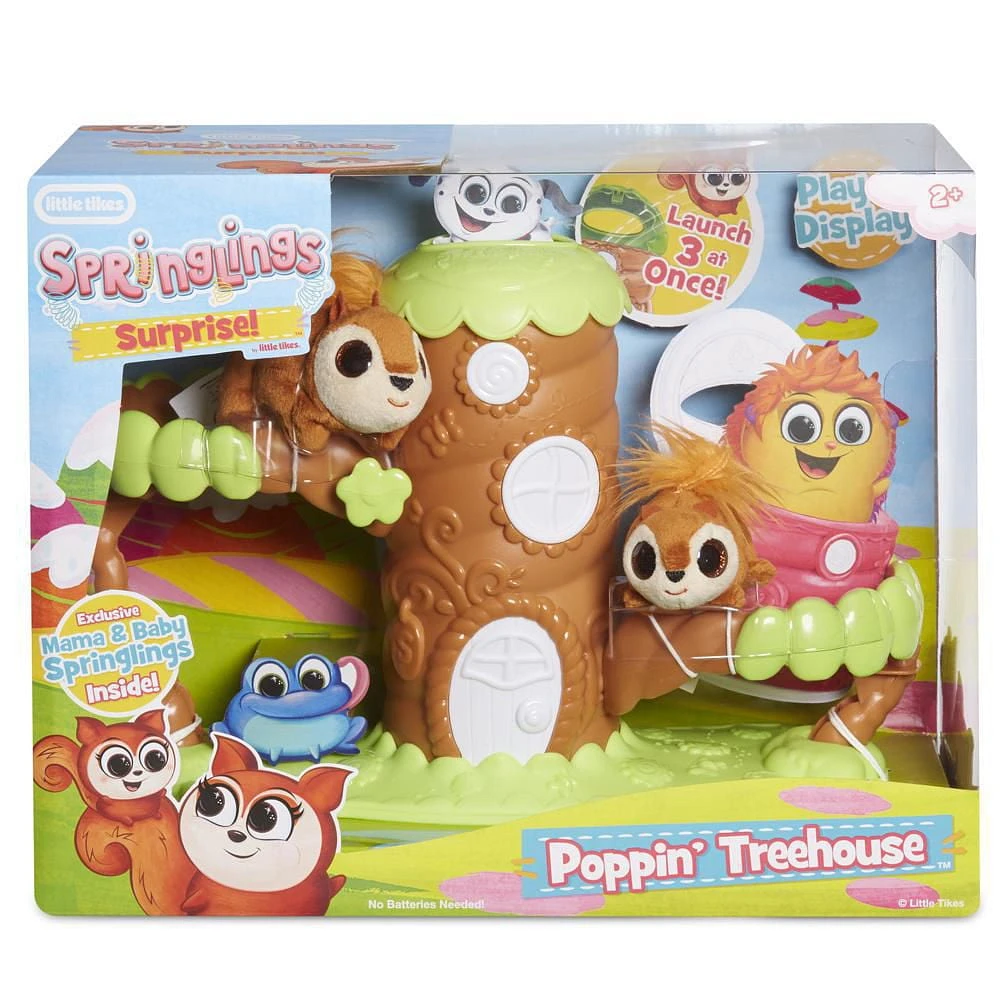 Little Tikes Springlings Surprise Poppin' Treehouse Set with Two Plush Pets