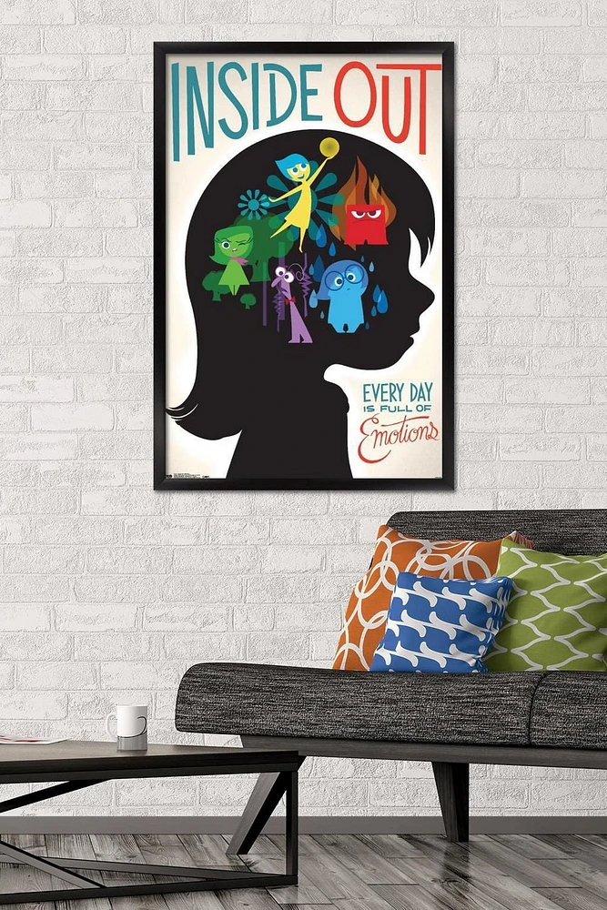 Disney Pixar Inside Out - Emotions Wall Poster, 14.725" x 22.375" Framed