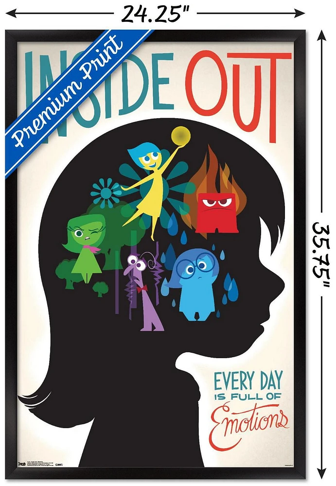 Disney Pixar Inside Out - Emotions Wall Poster, 14.725" x 22.375" Framed