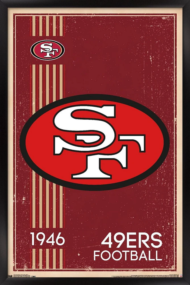 NFL San Francisco 49ers - Retro Logo 14 Wall Poster