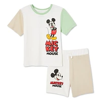 Disney Toddler Boys' Mickey Mouse Short 2-Piece Set, Sizes 2T-5T