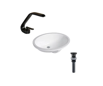 DROP Bath and Kitchen DR091105 Undermount Bathroom Sink Set