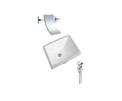 DROP Bath and Kitchen DR091178 Undermount Bathroom Sink Set