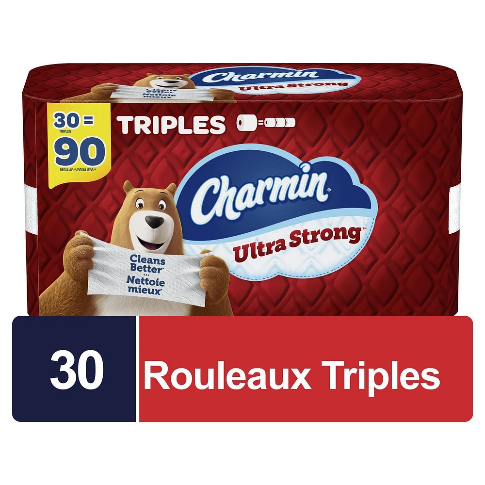 Charmin Ultra Strong Toilet Paper 30 Triple Rolls Per Roll, 30CT