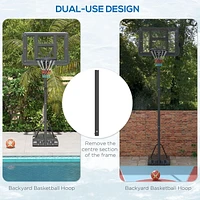 Soozier Portable Basketball Hoop, Poolside or Backyard, for Youth Adults