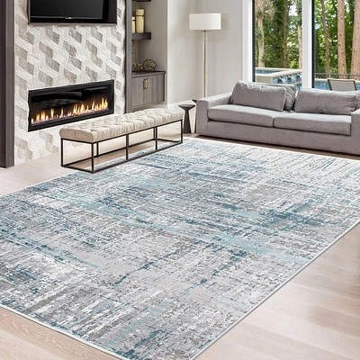 ECARPET Lucca Grey Rug 5'3" x 7'3"