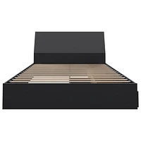 Nexera Corbo Queen Storage Bed and Headboard, Black