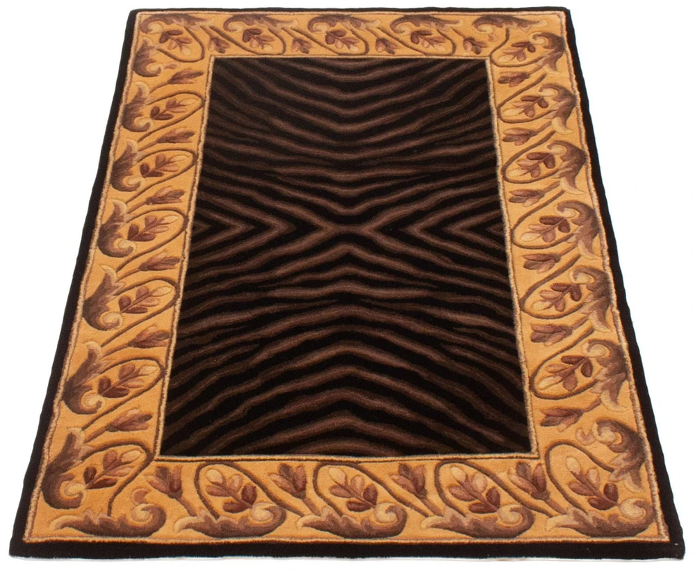 ECARPETGALLERY Elegance Black Rug 3'6" x 5'6"