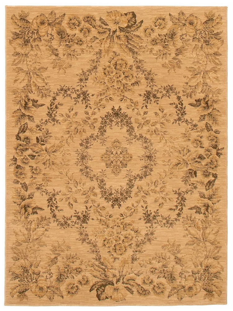 ECARPET Lotus Mod Khaki Rug 5'5" x 7'4"