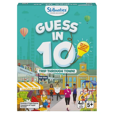 Skillmatics Guess in 10 Educational Board Game, for Families and Kids Ages 5 and up, Around Town