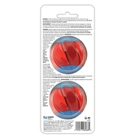 Zeus Duo Ball Dog Toy with Squeaker, Small, 2 pack, 5 cm 