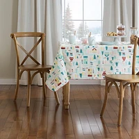 Holiday Time Winter Village PEVA Tablecloth, 60"x84", Wipe clean