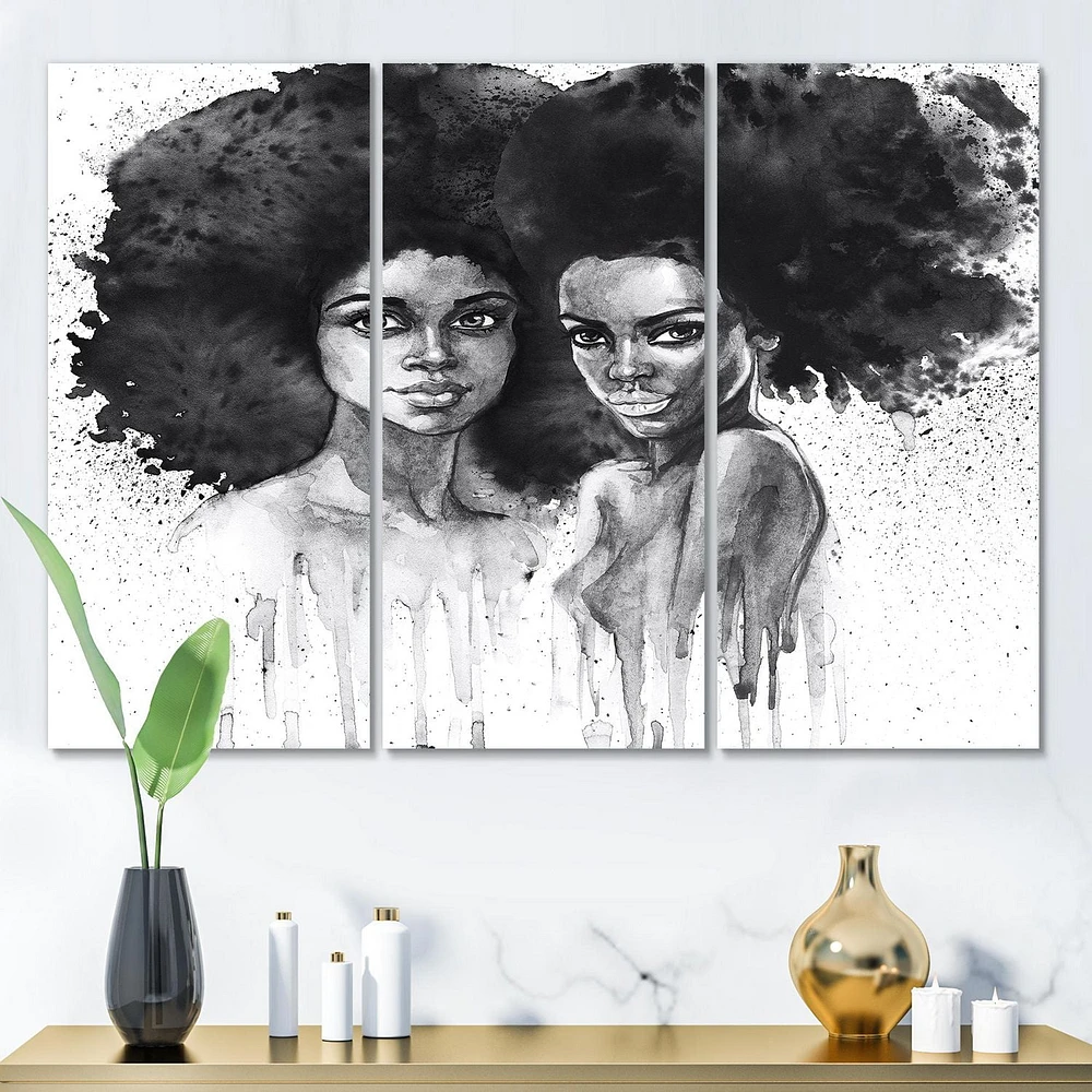 Designart Portrait of African American Woman XI Canvas Wall Art