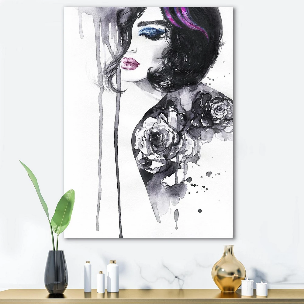 Designart Painting Female Portrait Canvas Wall Art