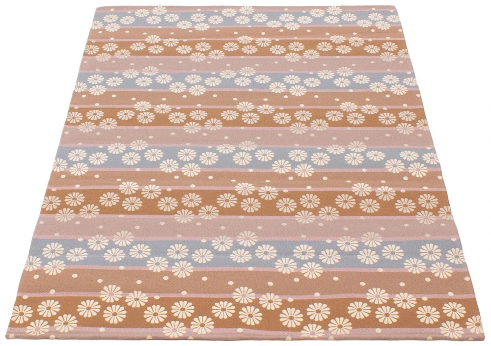 ECARPET Lotus Mod Tan Rug 4'4" x 6'8"