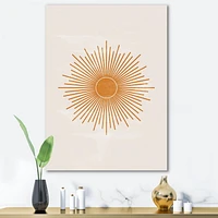 Designart Orange Sun Print II Canvas Wall Art