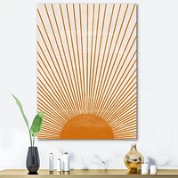 Designart Orange Sun Print III Canvas Wall Art