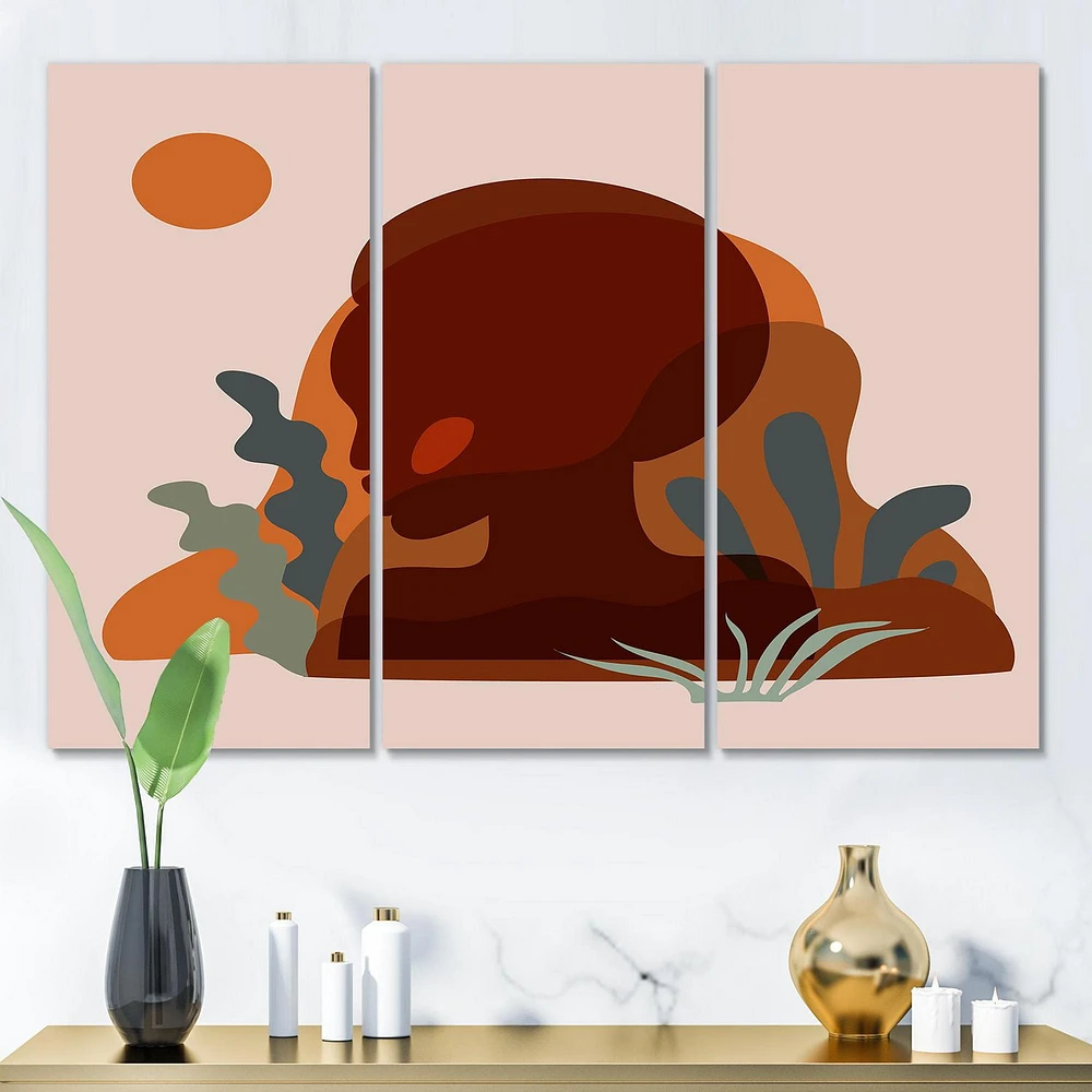 Designart Minimal Silhouette Of Afro American Woman Canvas Wall Art