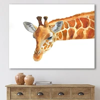 Designart Portrait of A Giraffe IX Canvas Wall Art