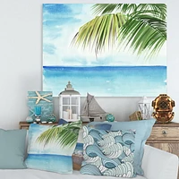 Designart Palm Beach Resort At Dawn III Canvas Wall Art