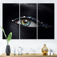 Designart Woman Eyes With Multi-Colored Glass Sparkles Canvas Wall Art