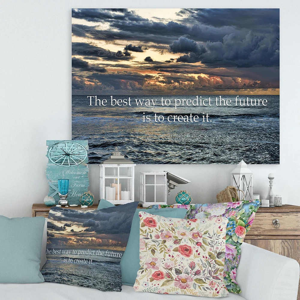 Designart The Best Way To Predict The Future Is To Create It Canvas Wall Art