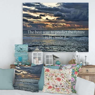 Designart The Best Way To Predict The Future Is To Create It Canvas Wall Art