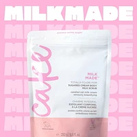 Cake Beauty Body Scrub, Milk Made – Exfoliating & Moisturizing Sugar Scrub – For Soft, Smooth Skin – Oat Milk Concentrate, Shea Butter & Marshmallow Root Extract – 250 g, Exfoliating Sugar Body Scrub