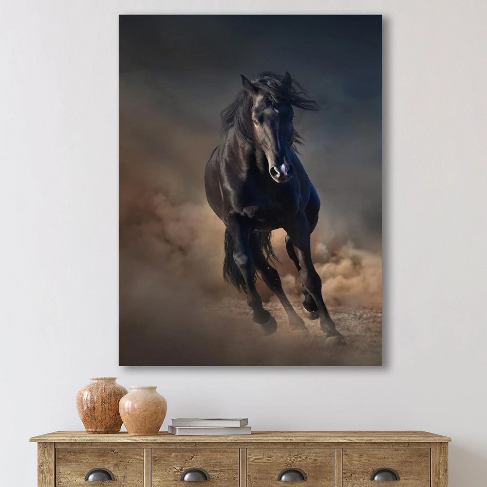 Designart Portrait Of Thoroughbred Nonius Stallion Horse I Canvas Wall Art