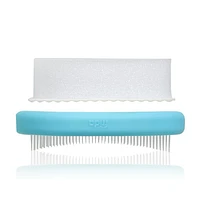 Frida Baby - DermaFrida the Flakefixer - 3-Step Cradle Cap System, Baby Sponge, Brush, Comb & Storage Stand